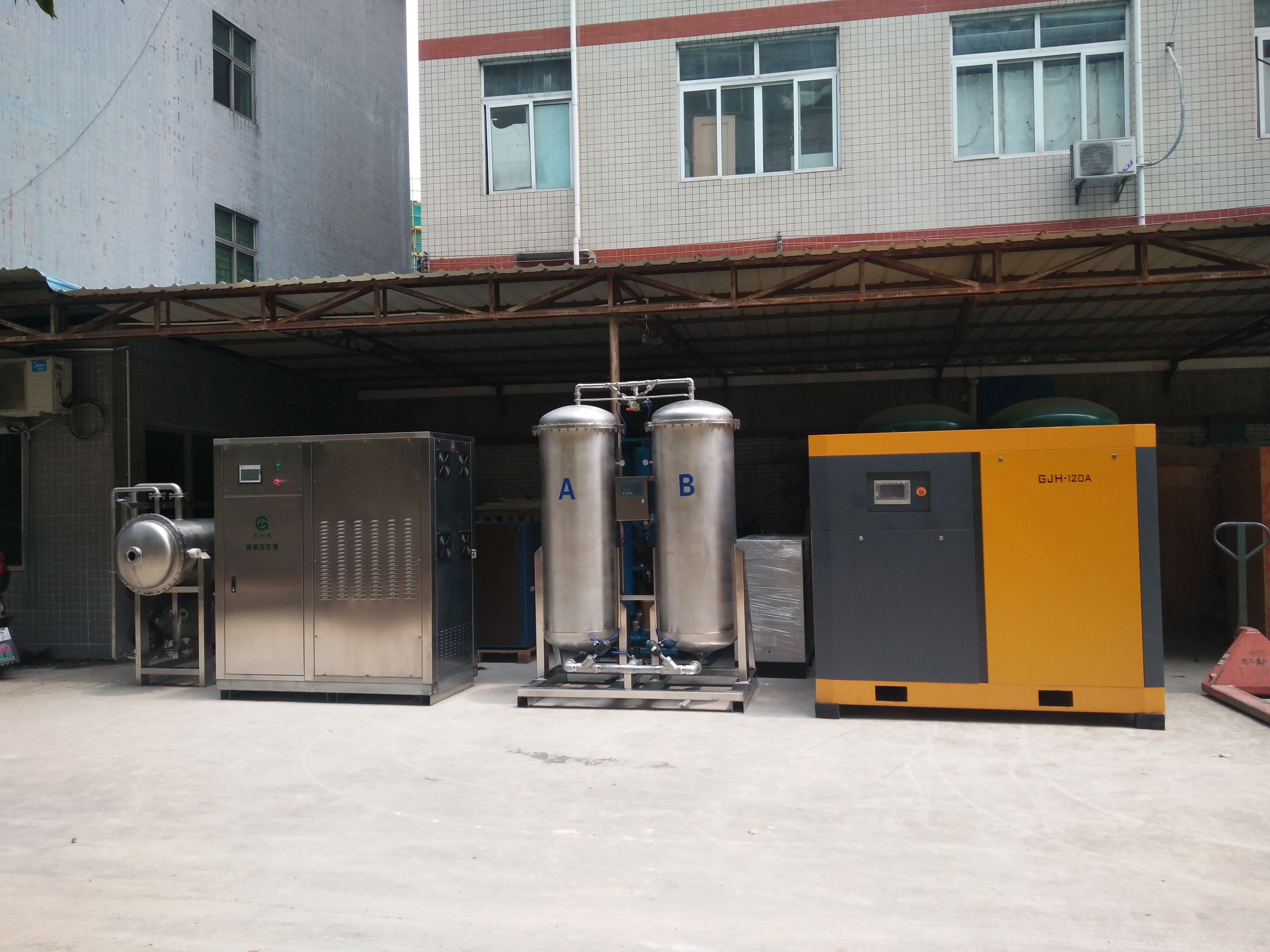 佳環8月份，出貨一套5KG氧氣源臭氧發生器應用于洗滌廢水回水處理